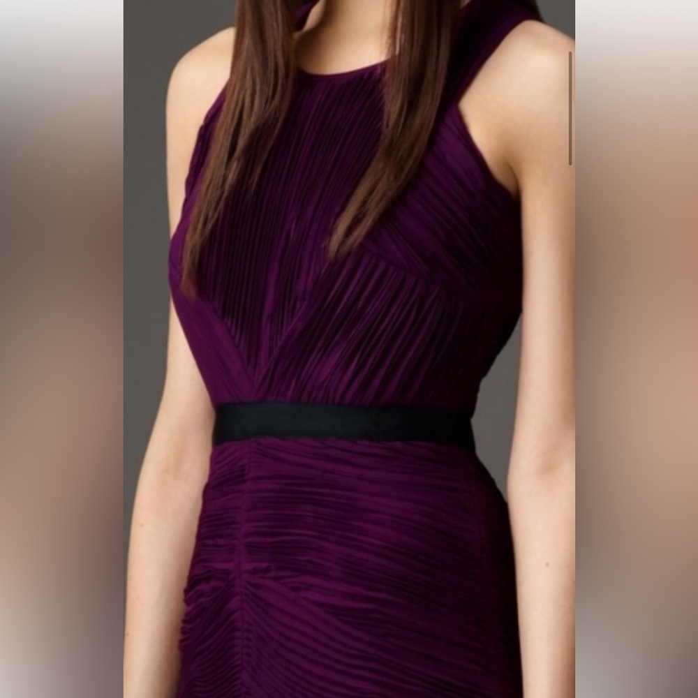 Burberry Plum Ruched Dress